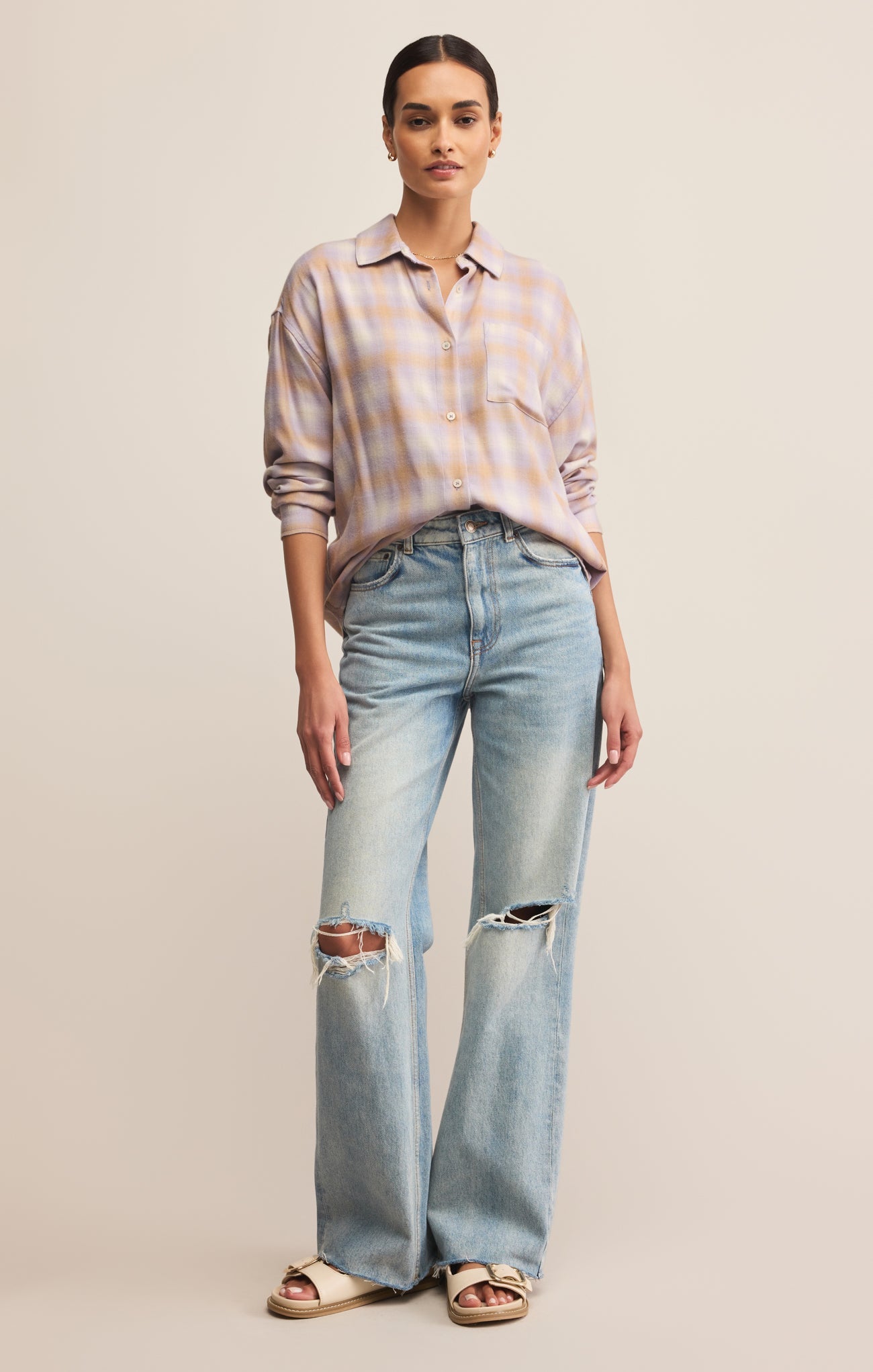 River Plaid Button Up