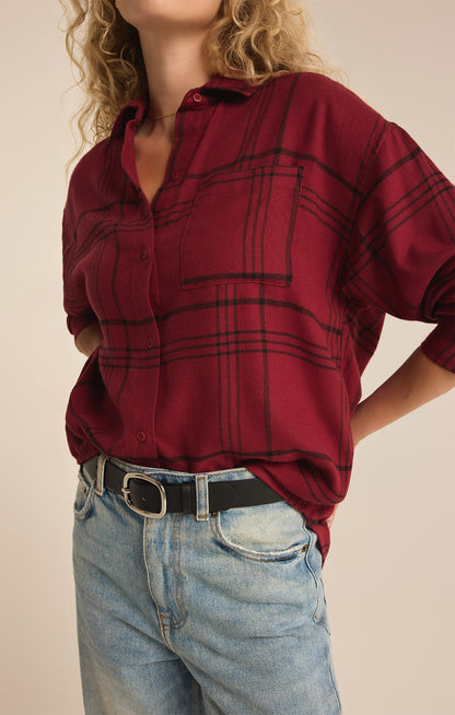 River Plaid Button Up