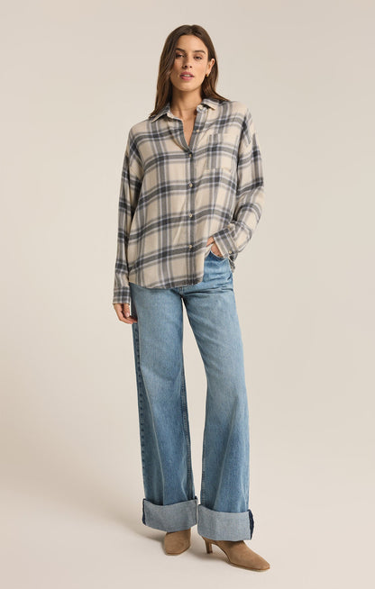 River Plaid Button Up