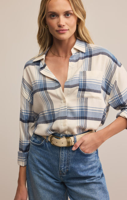 River Plaid Button Up