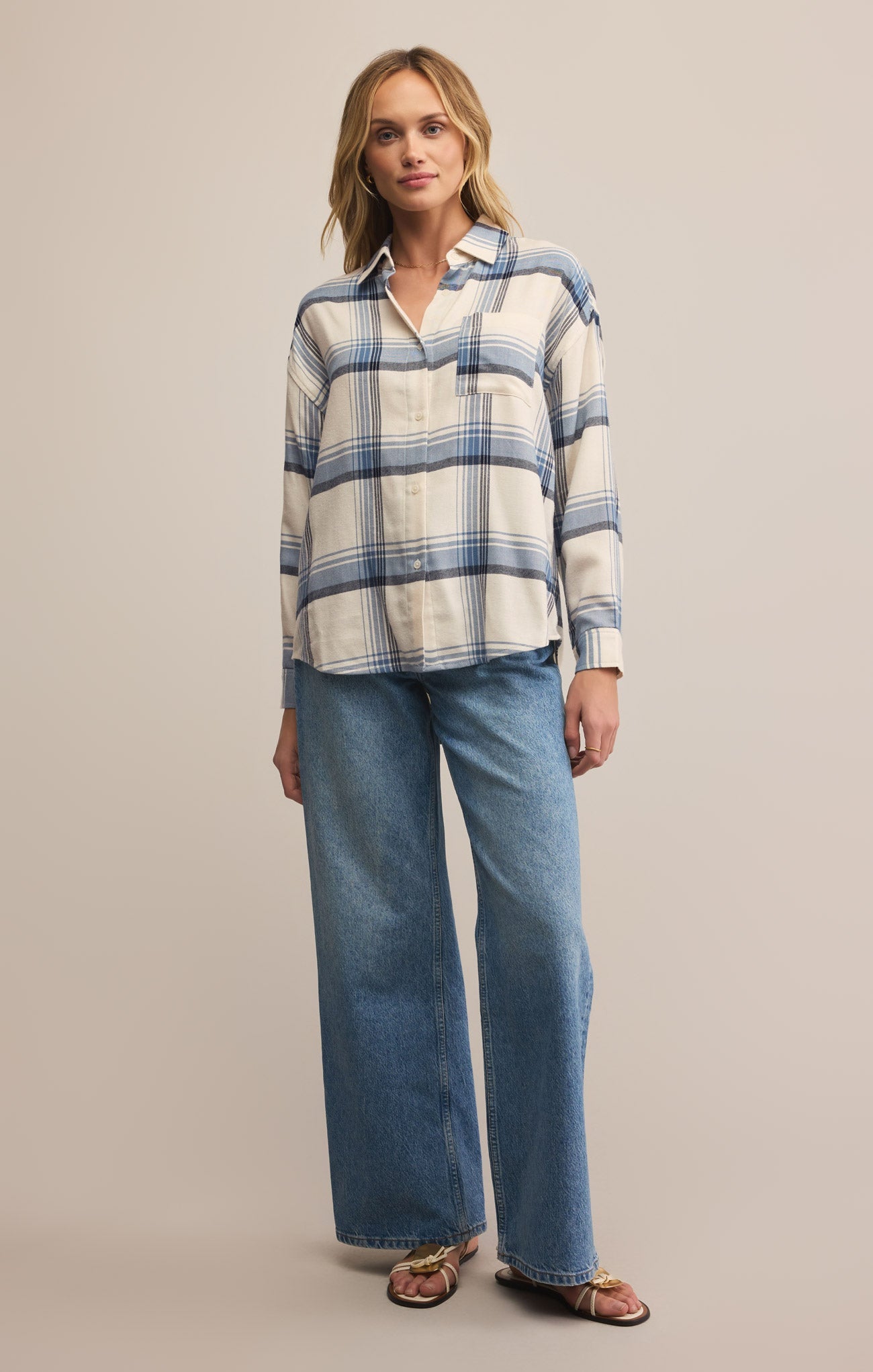 River Plaid Button Up