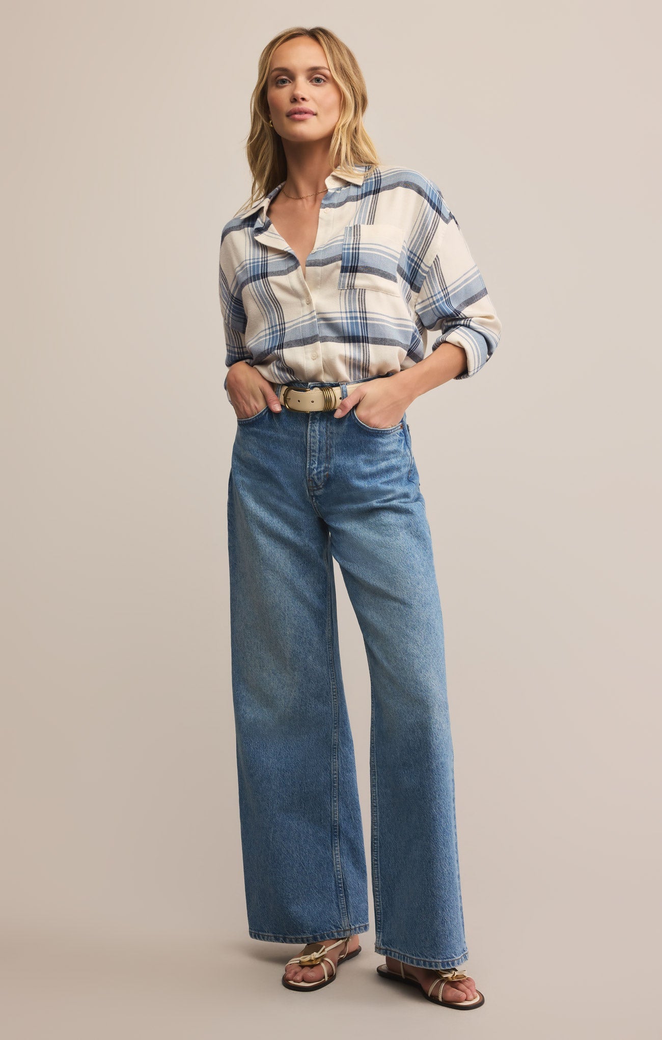 River Plaid Button Up