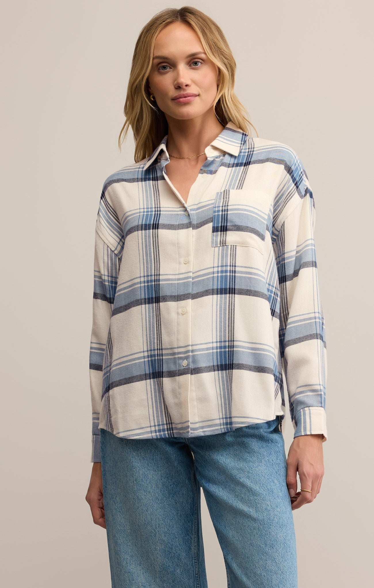 River Plaid Button Up