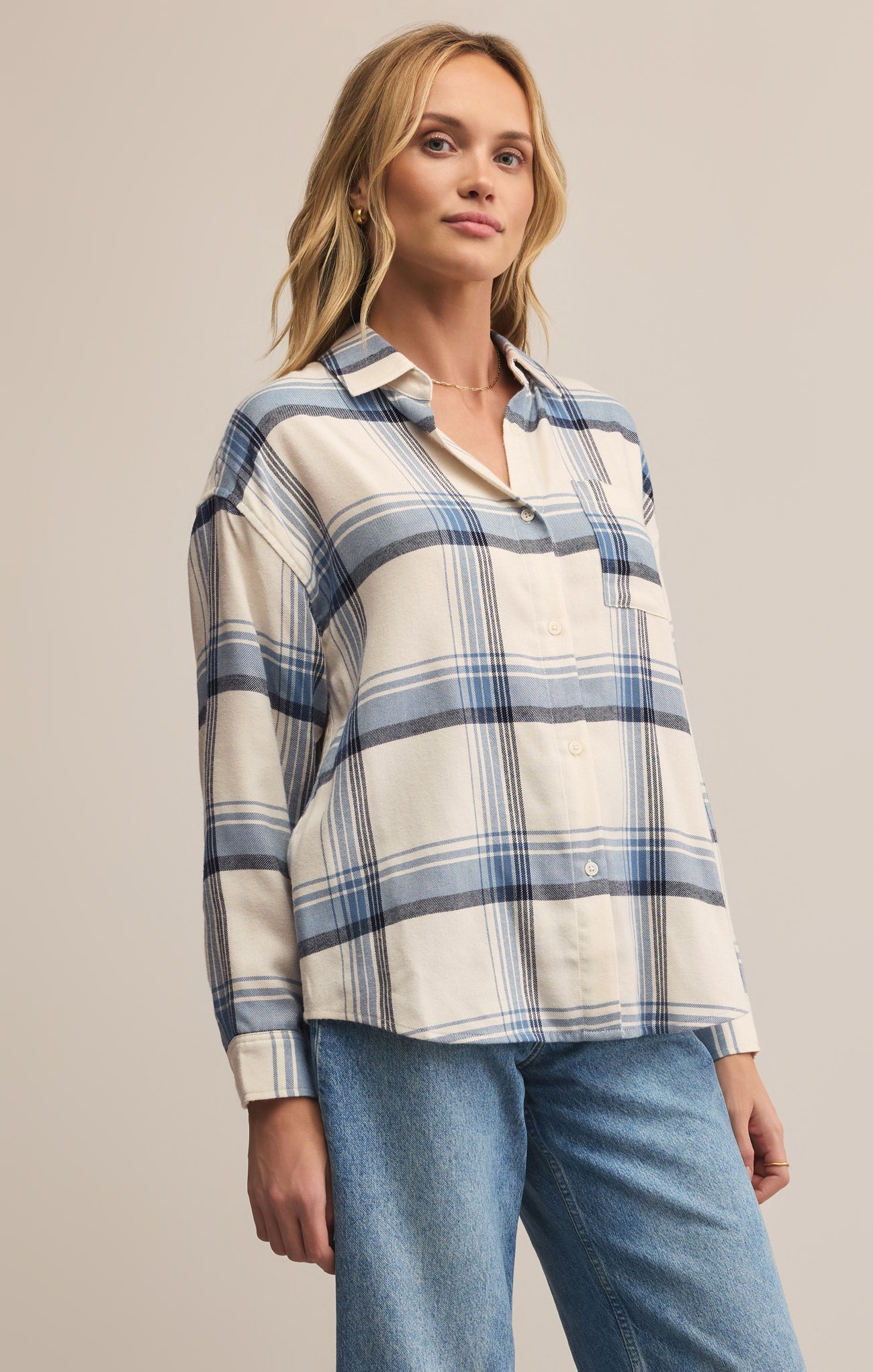 River Plaid Button Up