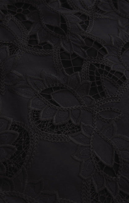 Midnight Embroidered Top