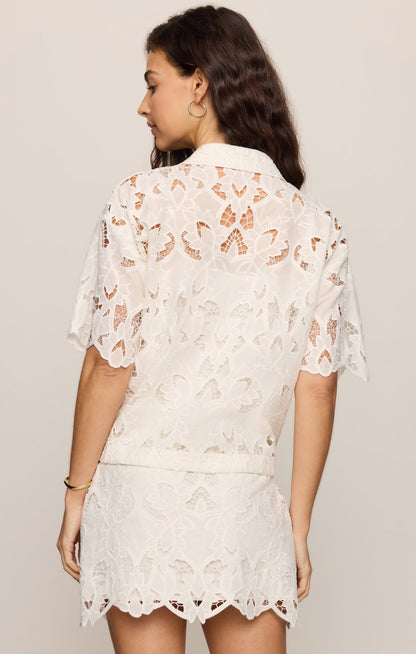 Midnight Embroidered Top