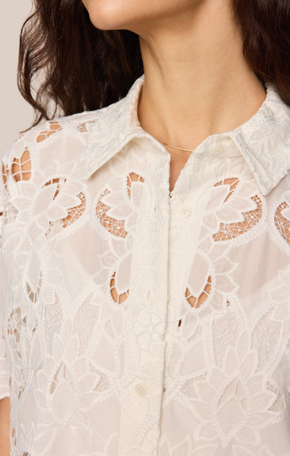Midnight Embroidered Top