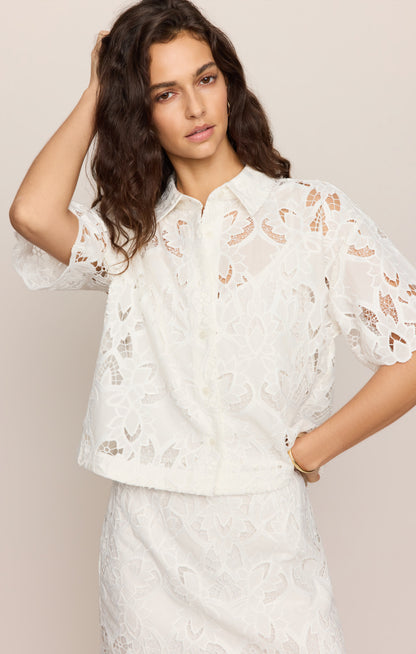 Midnight Embroidered Top