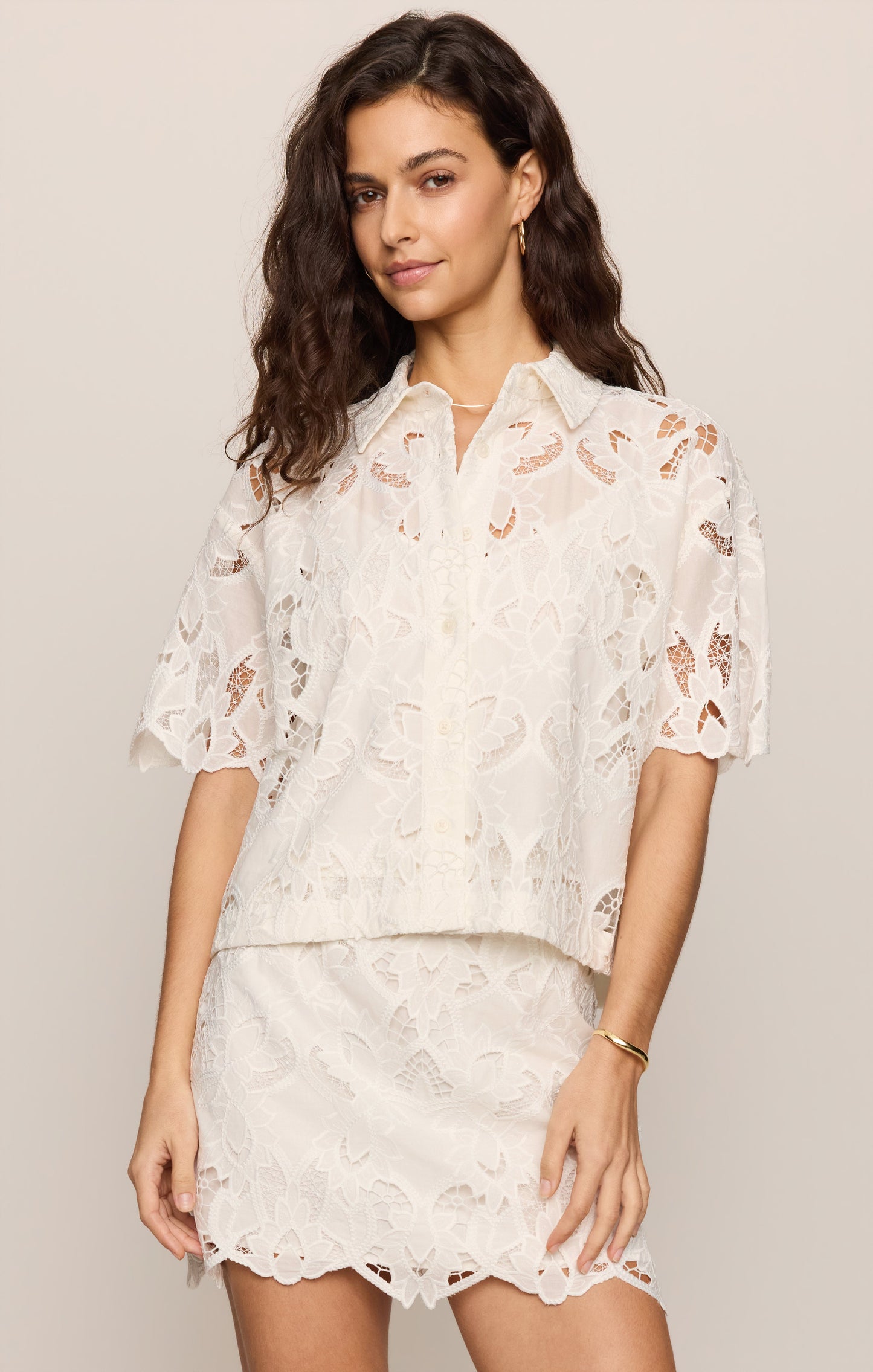 Midnight Embroidered Top