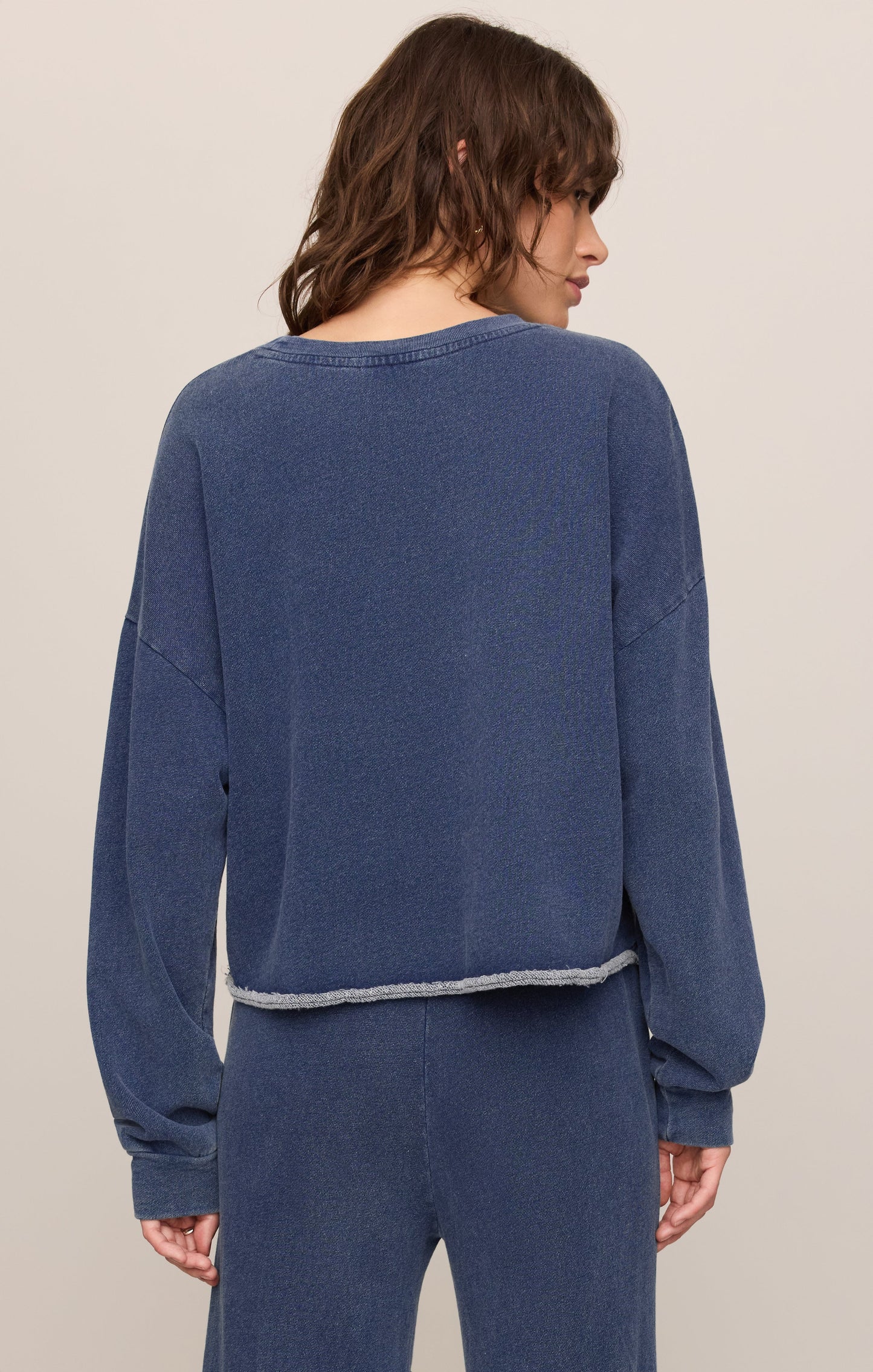 Circuit Knit Denim Sweatshirt