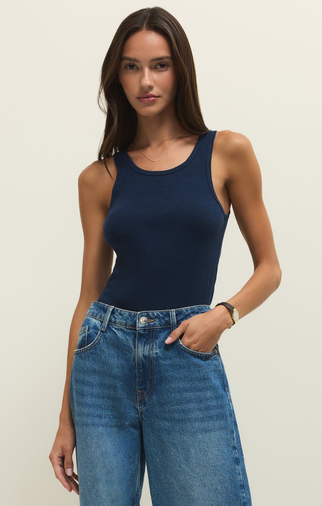 Classic Slub Scoop Tank
