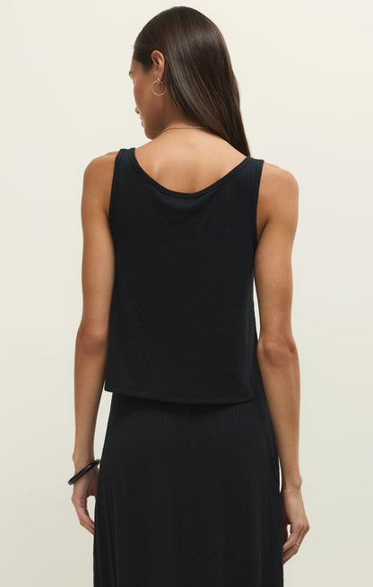 Joanna Textured Knit Cropped Tank