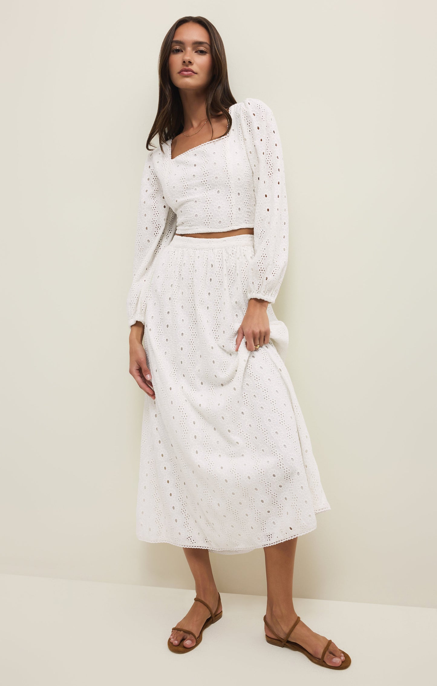 Bria Cotton Eyelet Top