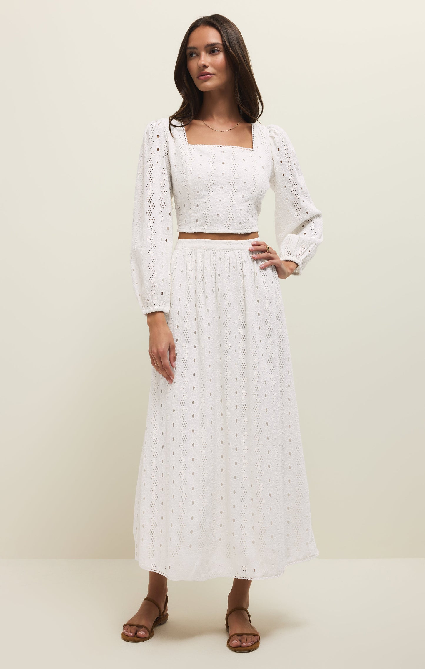 Bria Cotton Eyelet Top