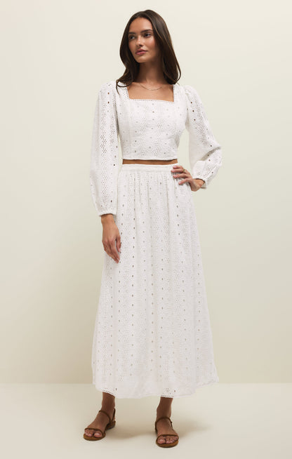 Bria Cotton Eyelet Top