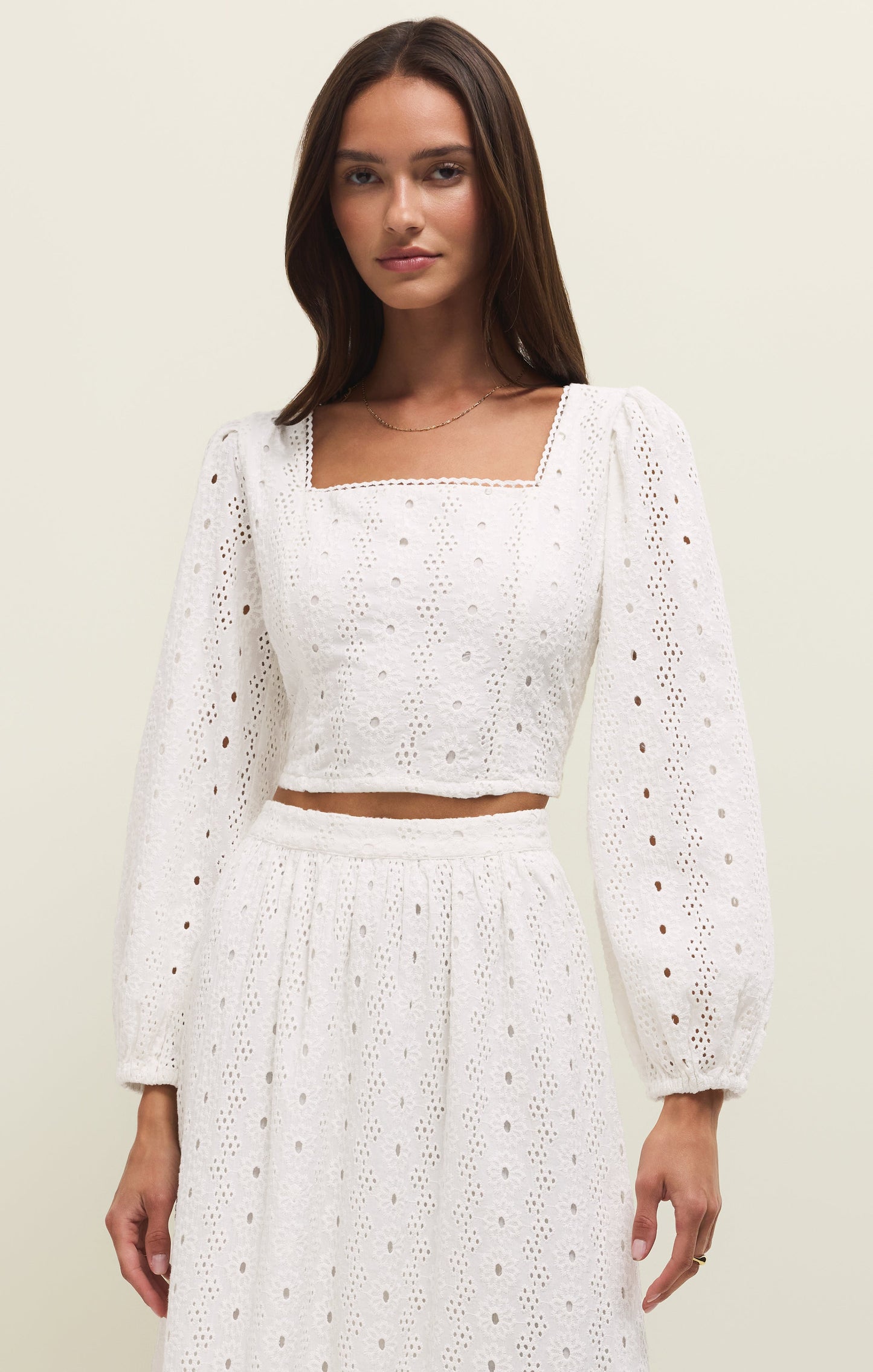 Bria Cotton Eyelet Top