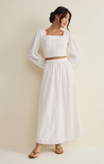 Bria Cotton Eyelet Top