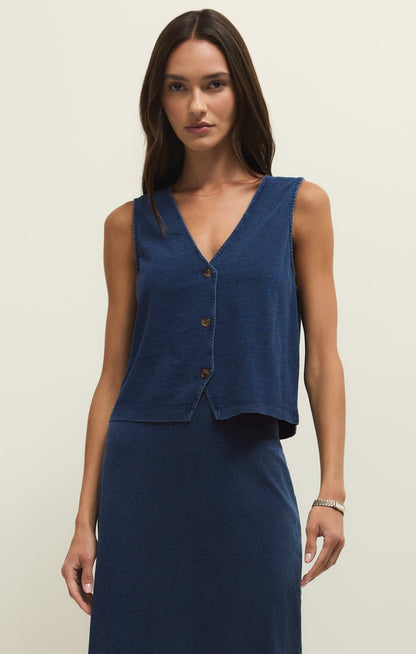 Noelle Jersey Denim Tank