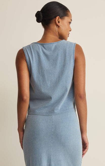 Noelle Jersey Denim Tank
