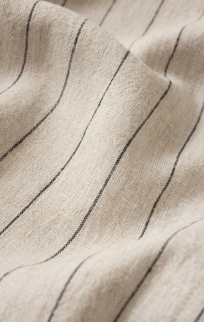 Alfie Striped Linen Button Up