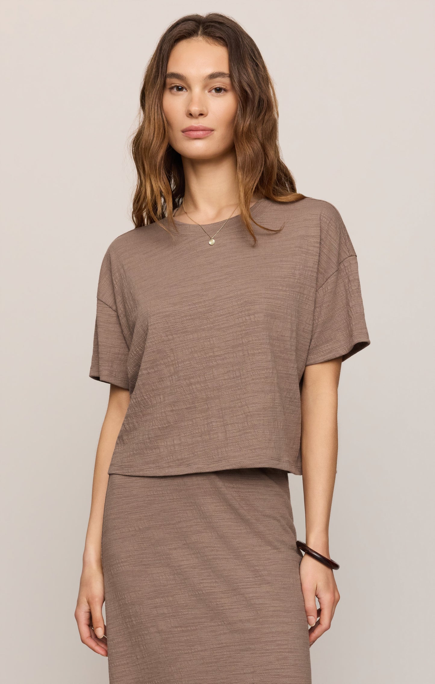Sway Textured Cropped Tee