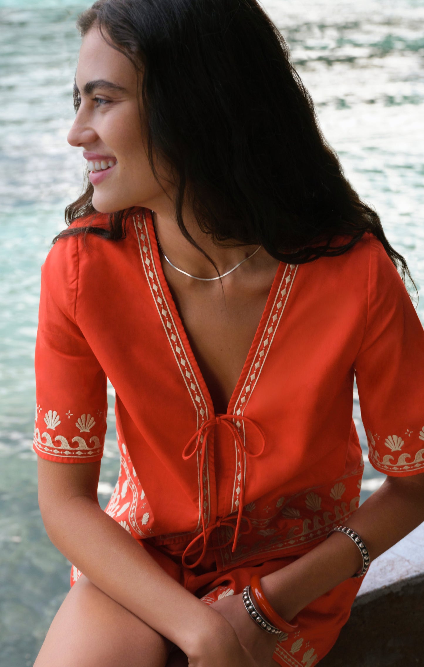 Cast Of Waves Cropped Top