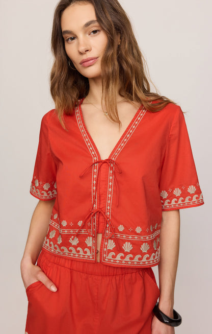 Cast Of Waves Cropped Top