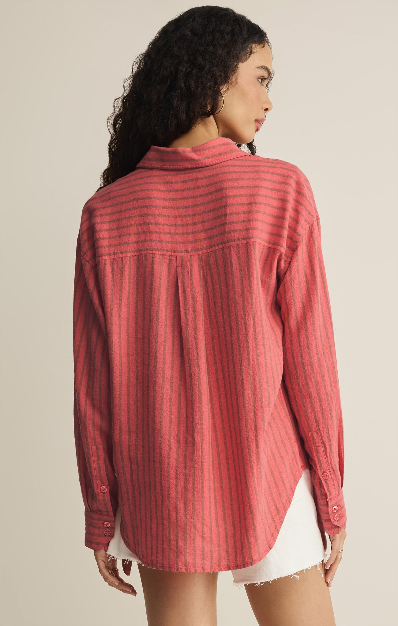The Perfect Striped Linen Button Up