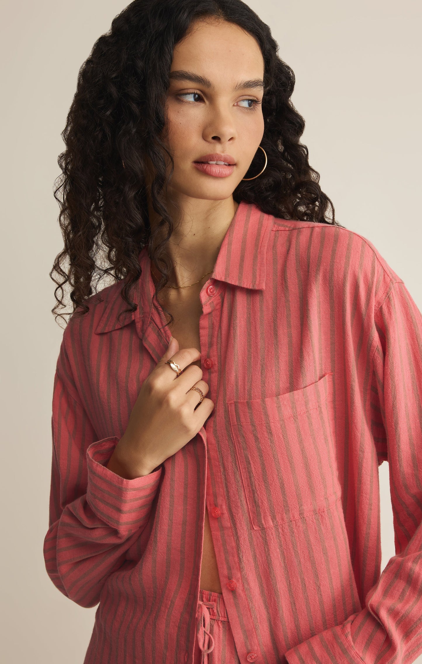 The Perfect Striped Linen Button Up