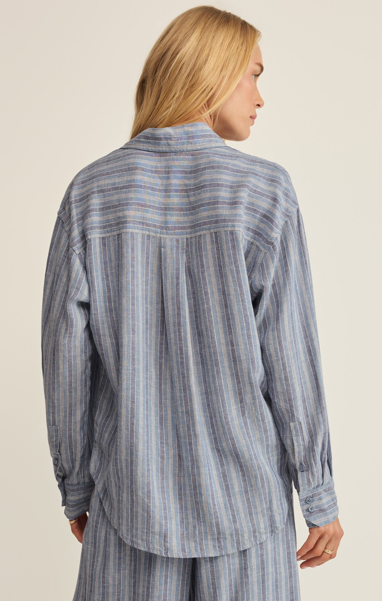 The Perfect Striped Linen Button Up