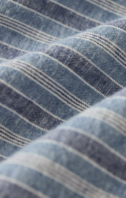 The Perfect Striped Linen Button Up