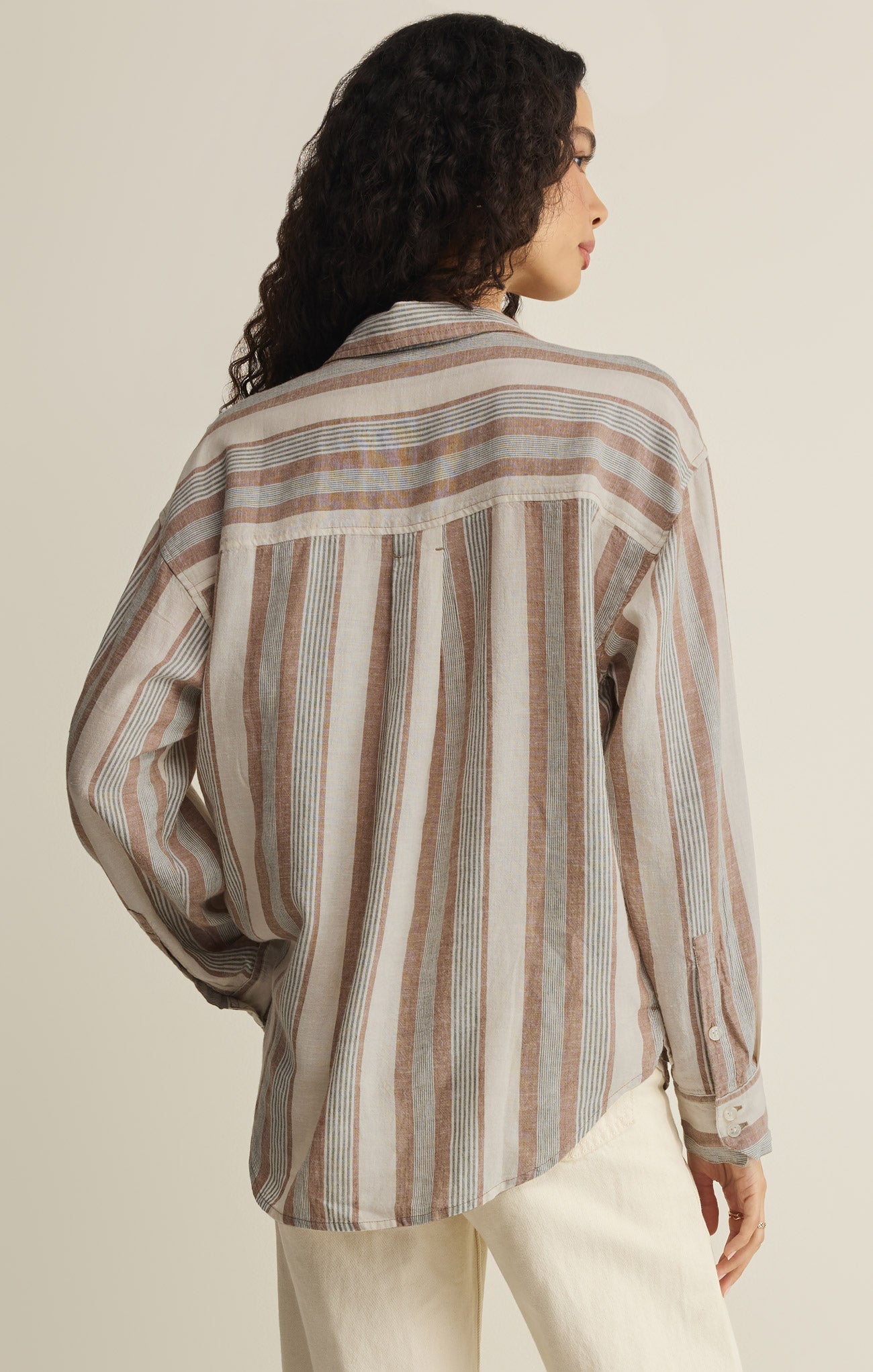 The Perfect Striped Linen Button Up