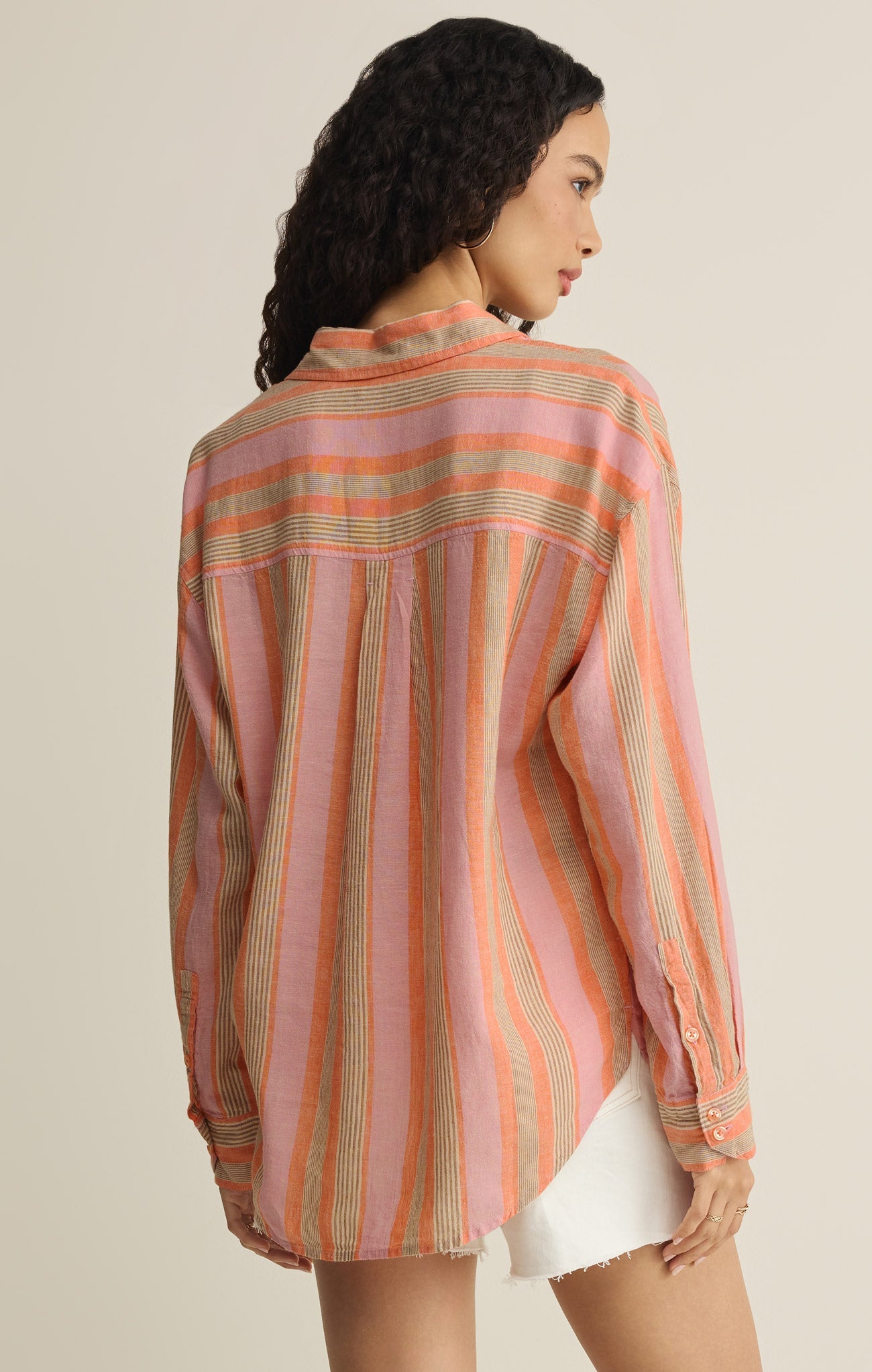 The Perfect Striped Linen Button Up