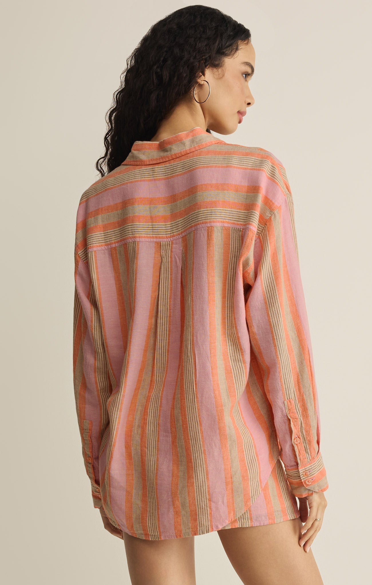 The Perfect Striped Linen Button Up