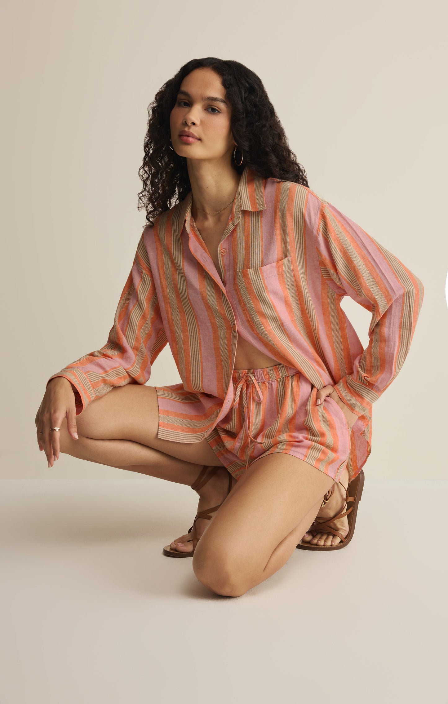 The Perfect Striped Linen Button Up