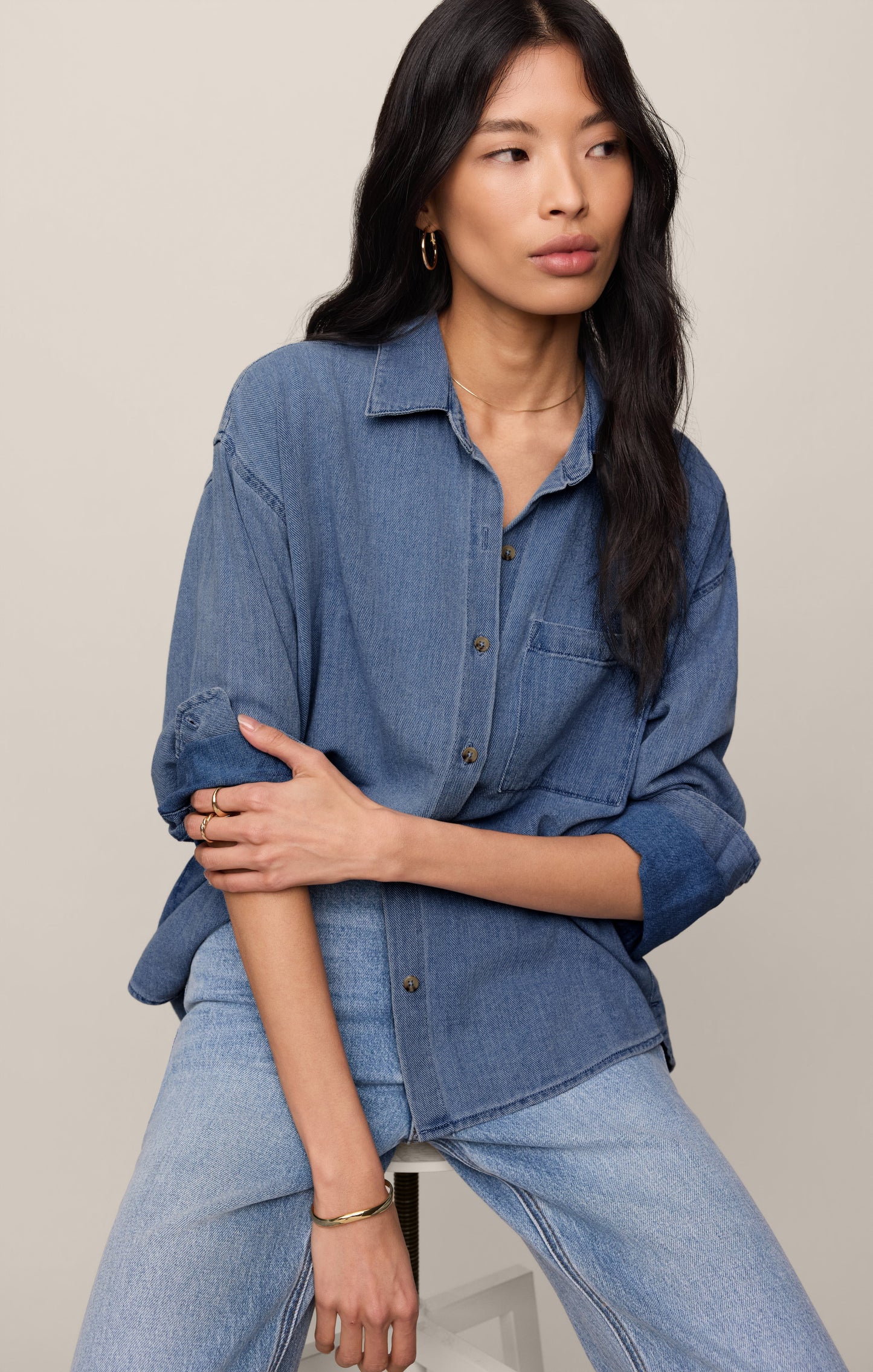 The Perfect Twill Button Up