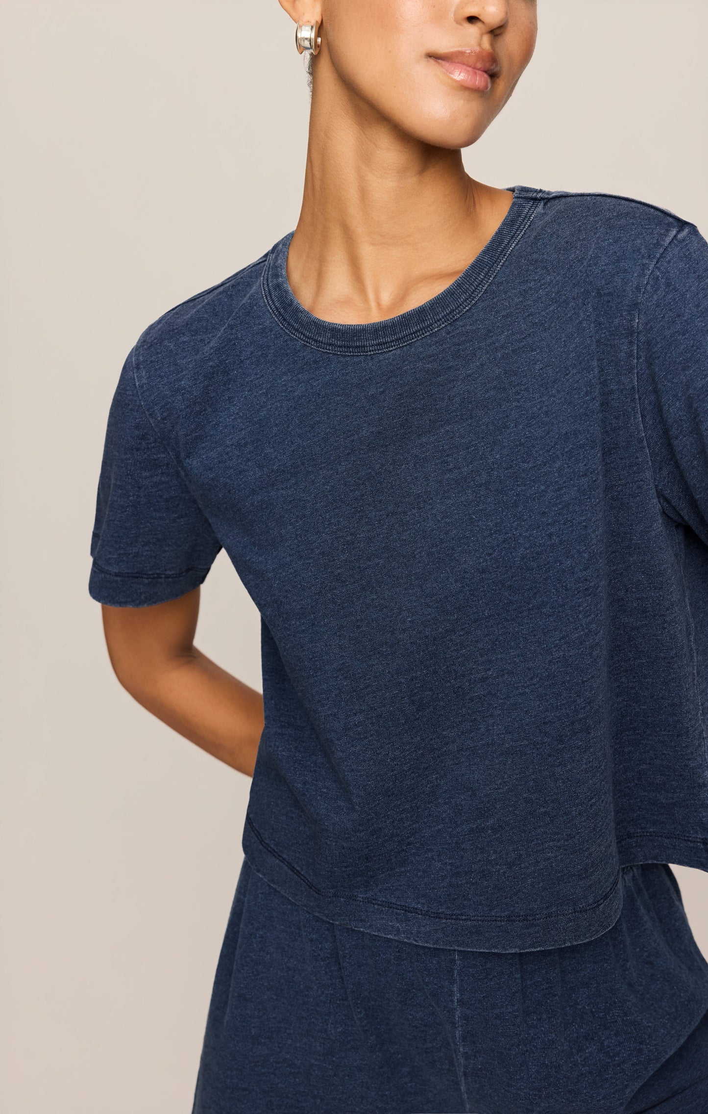 Stellan Jersey Denim Tee