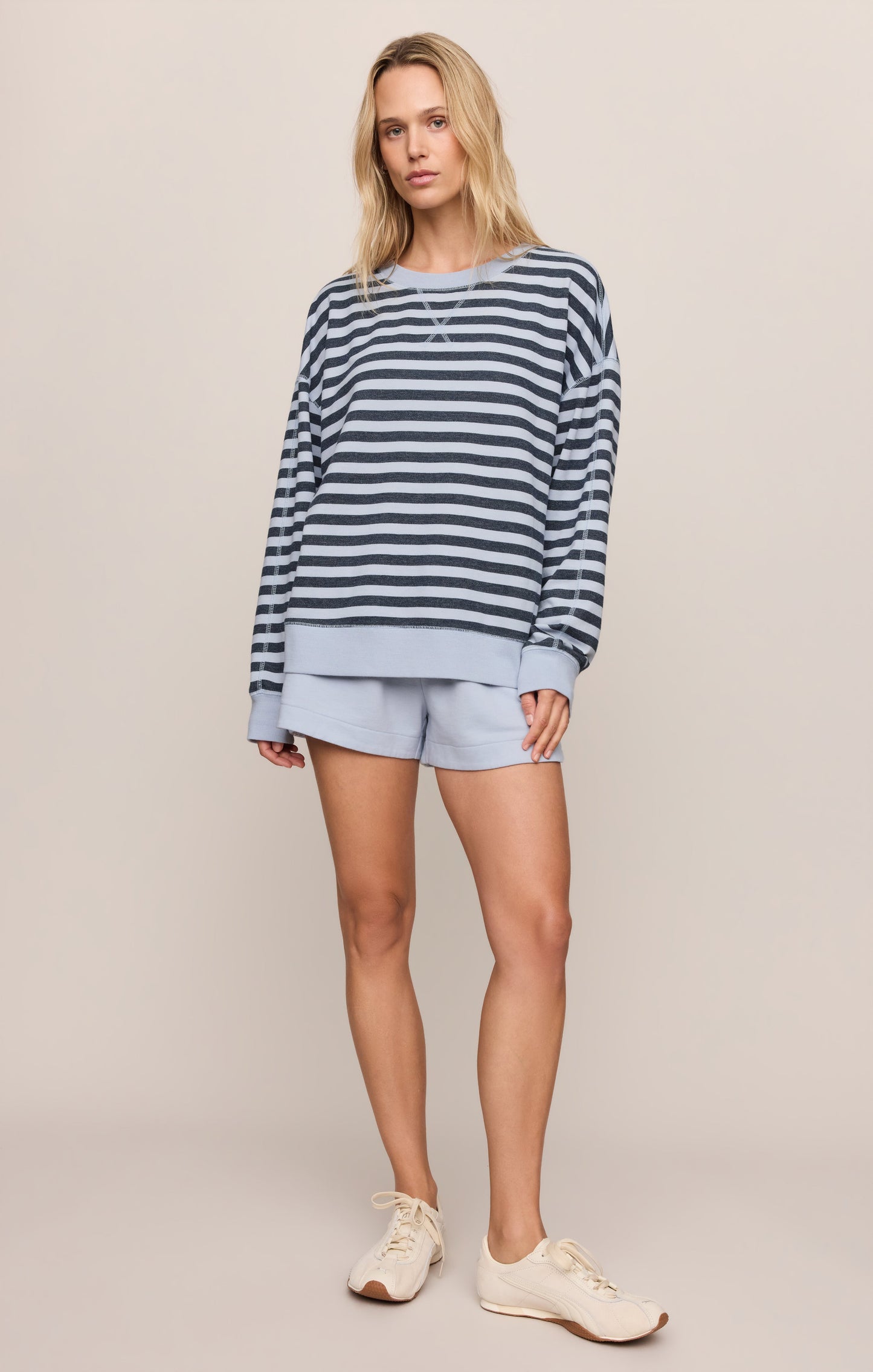 Everyday French Terry Striped Crew