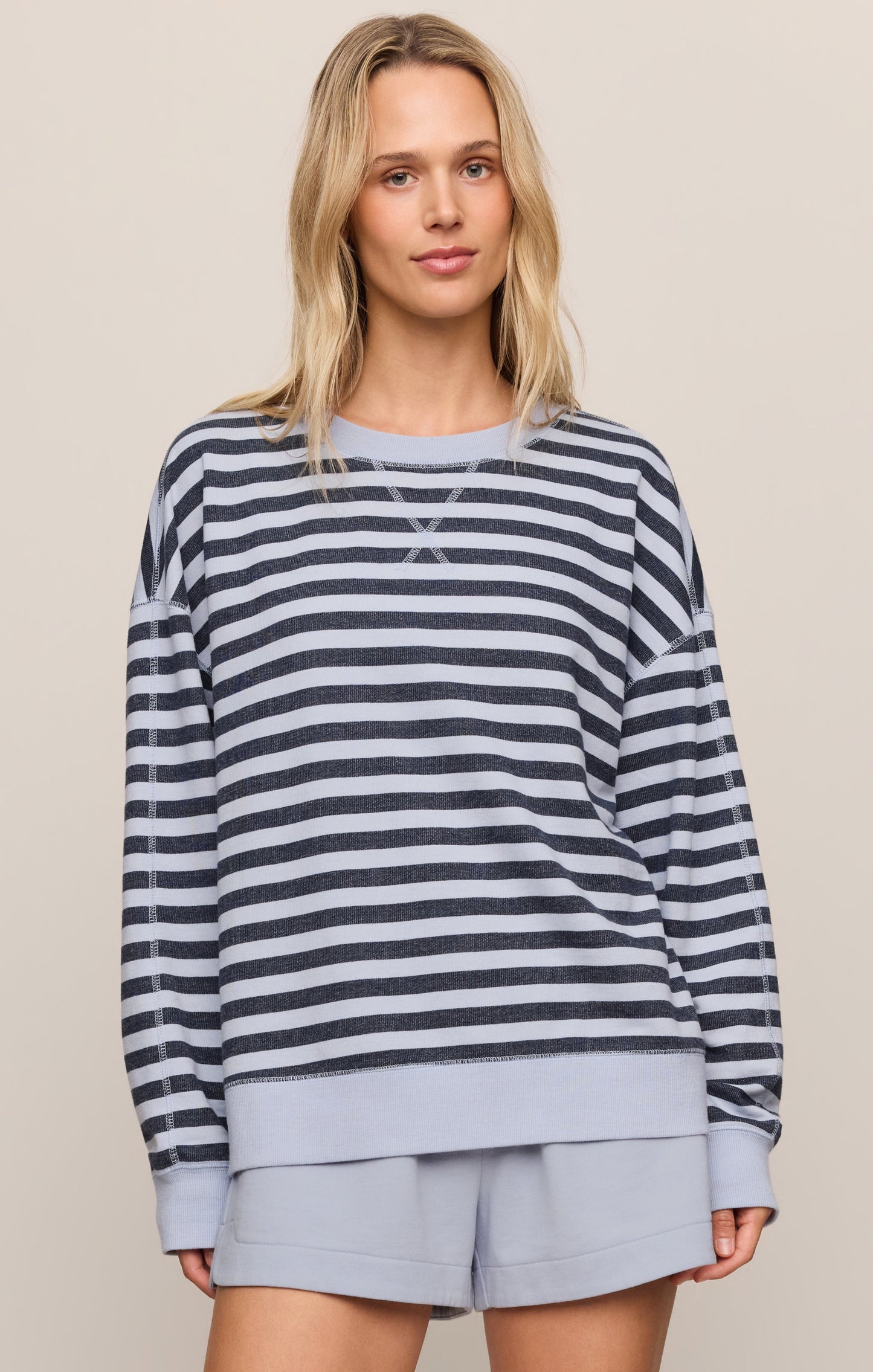 Everyday French Terry Striped Crew