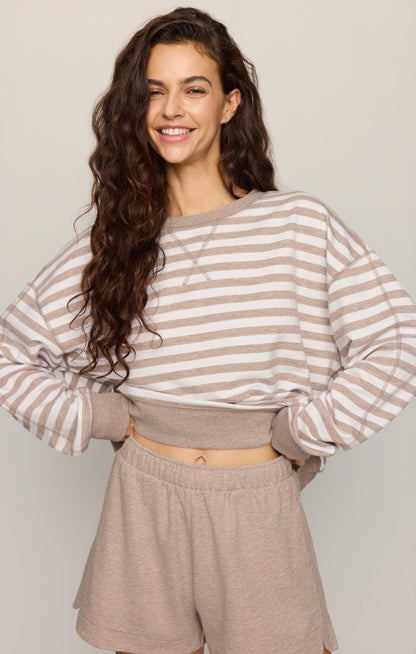 Everyday French Terry Striped Crew
