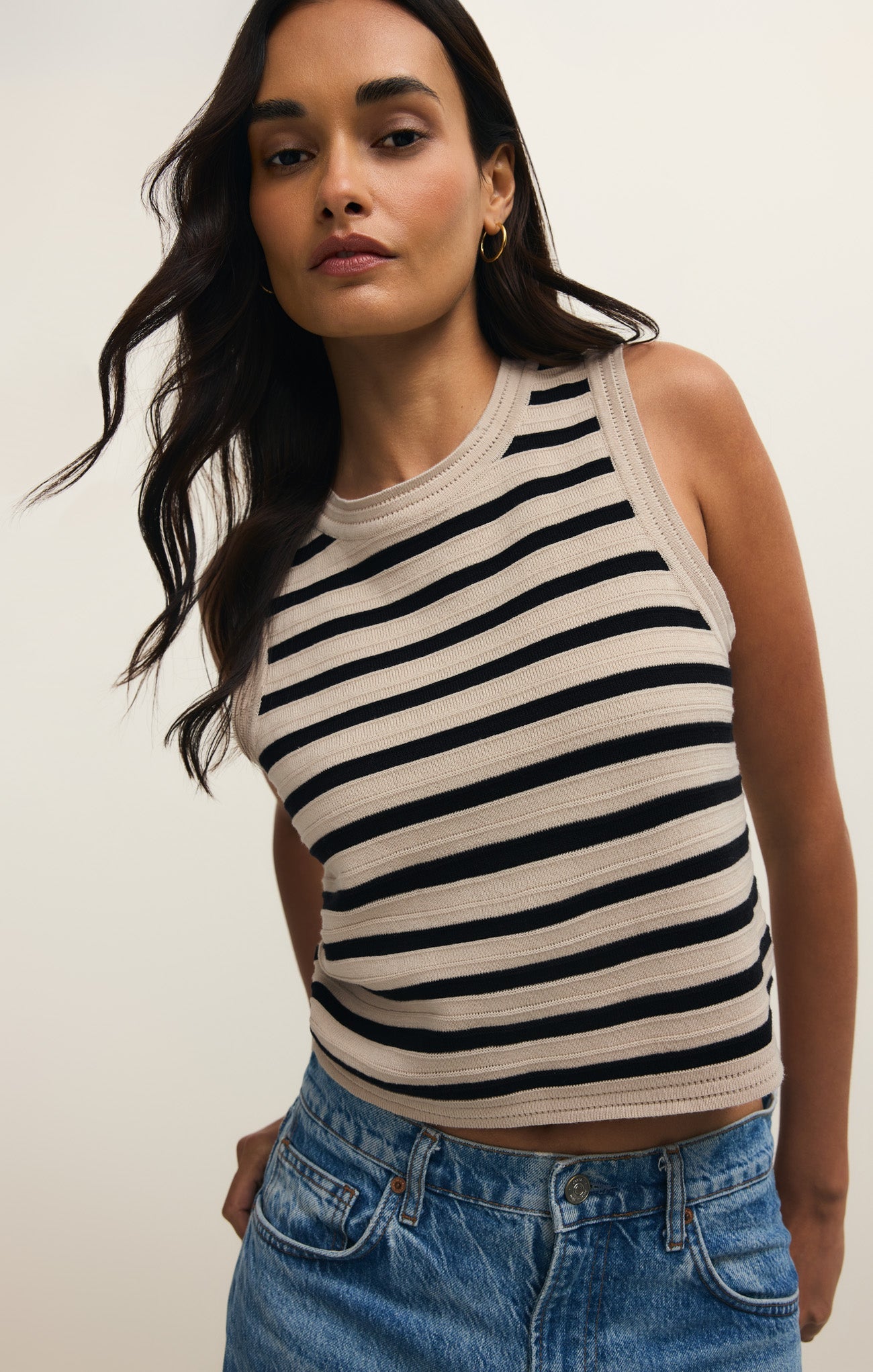 Emori Striped Muscle Tank