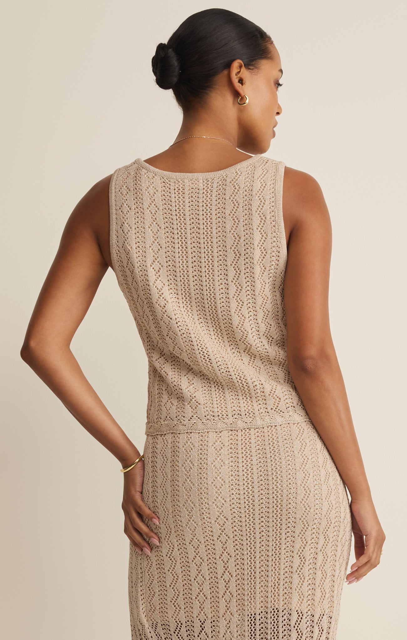 Glimmer Pointelle Tank