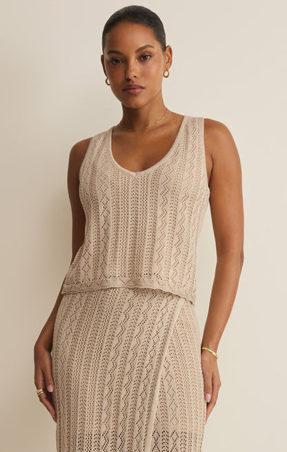 Glimmer Pointelle Tank