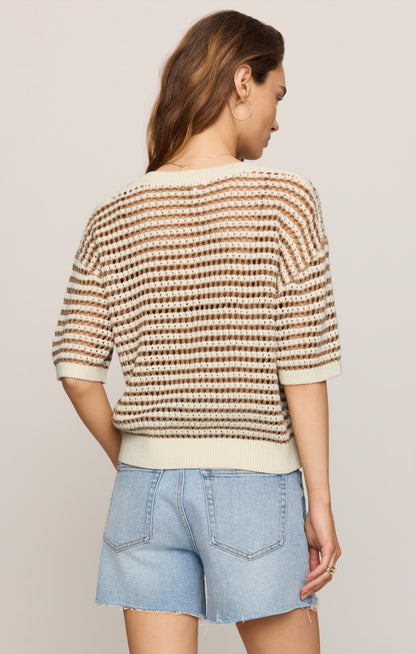 Kylo Striped Crochet Sweater