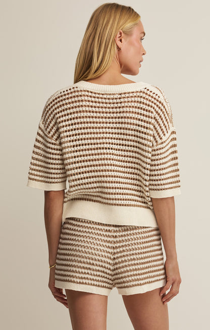 Kylo Striped Crochet Sweater