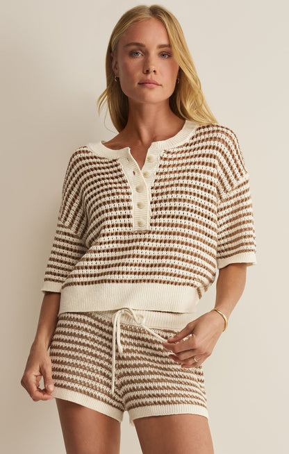 Kylo Striped Crochet Sweater