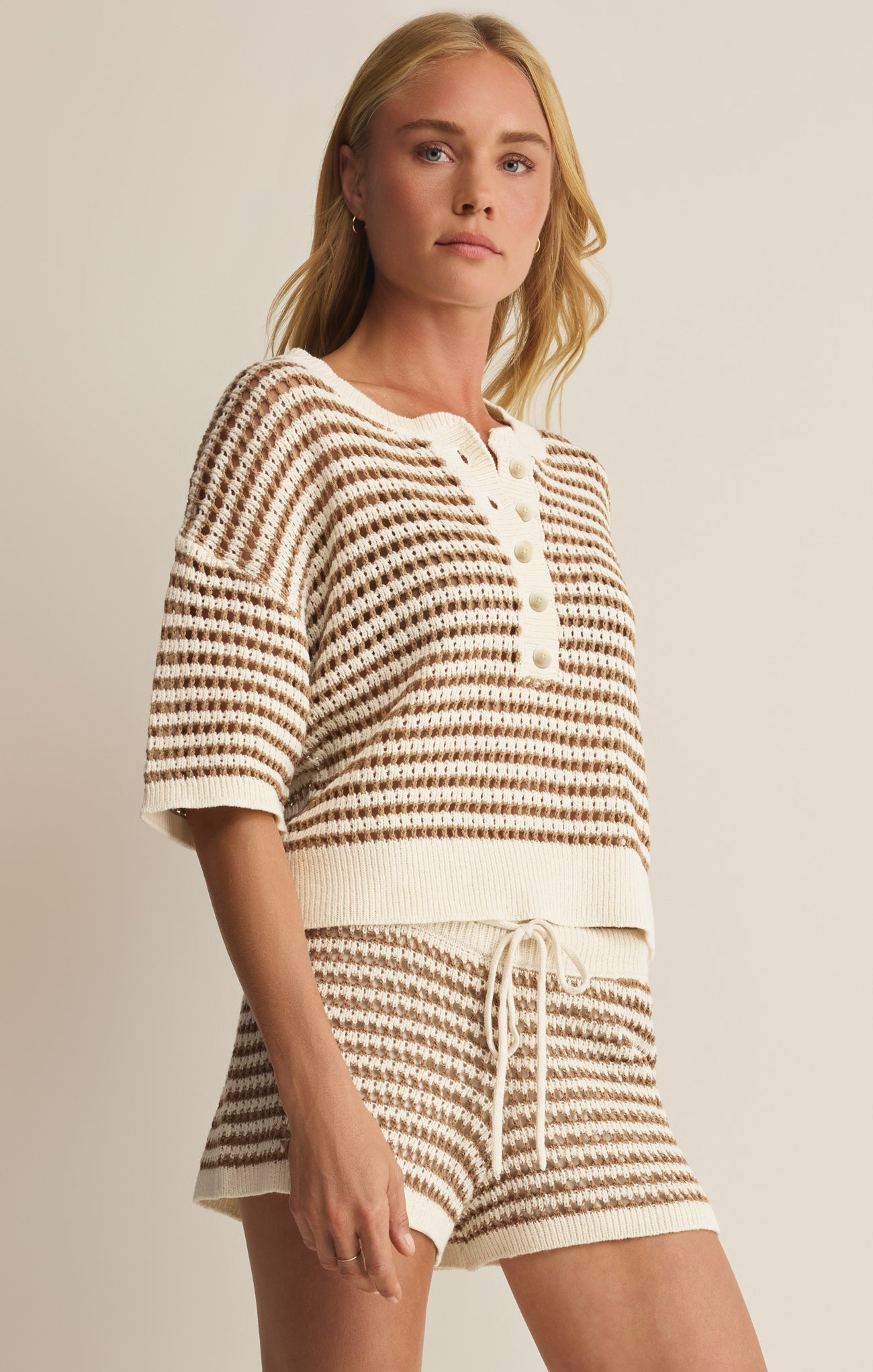 Kylo Striped Crochet Sweater