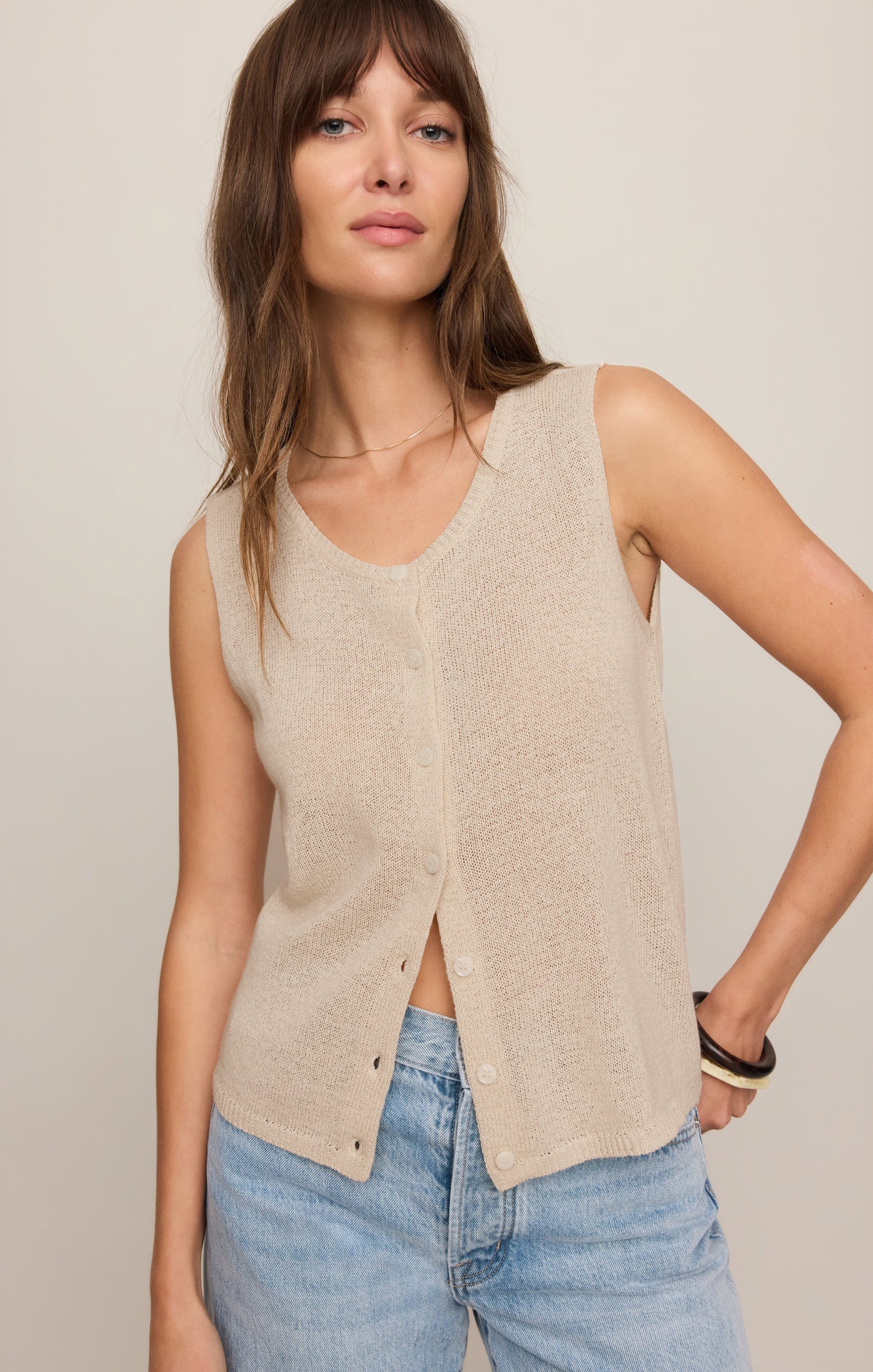 Syd Linen Knit Tank Vest