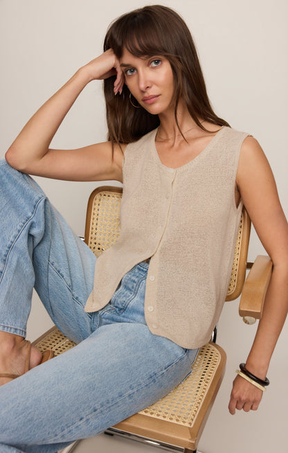 Syd Linen Knit Tank Vest