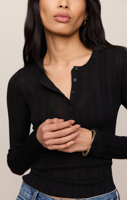 Rowena Fine Knit Henley